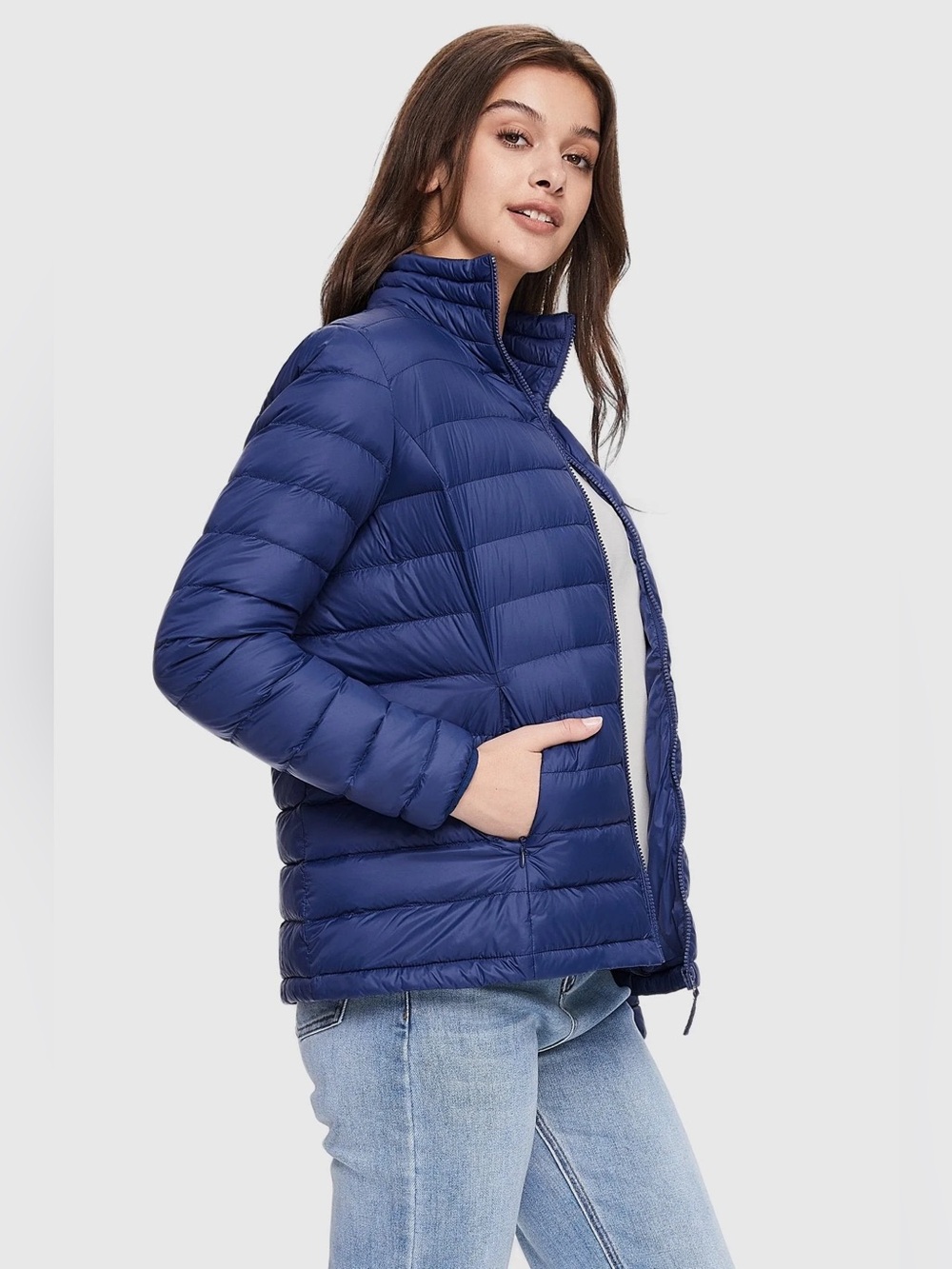 Orolay Women’s 700+ Fill Down Puffer Jacket Navy Small NWT Lightweight Winter